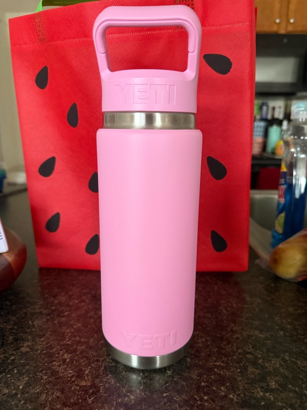 Yeti Pink Insulated Rambler with Flip Lid - Picture 2 of 2